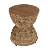 Tabouret SIXTINE en bois de teck recyclé