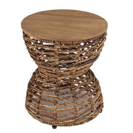 Tabouret en bois de teck recyclé SIXTINE