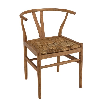 SIXTINE Brown Chair in Recycled Teak Wood - Trendy and Natural