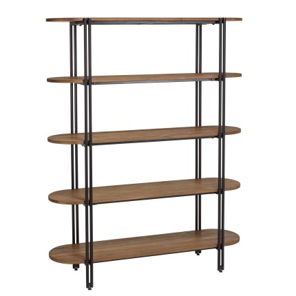 SIXTINE - 5-Shelf Open Space Shelf Unit in Recycled Teak