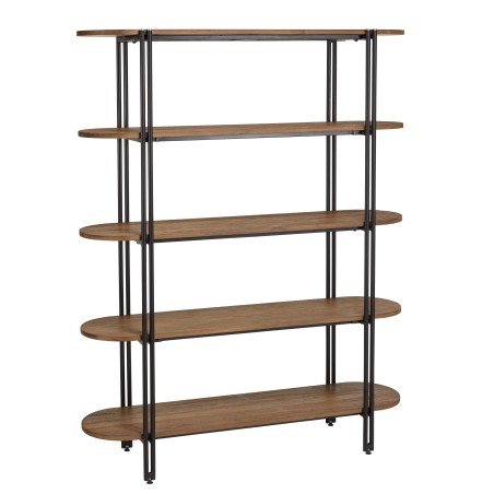 SIXTINE - 5-Shelf Open Space Shelf Unit in Recycled Teak