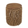 Table d'appoint ronde SIXTINE 40x40cm en fibre de cocotier