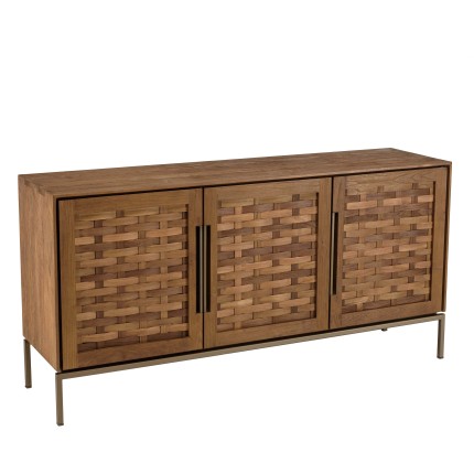 SIXTINE Recycled Teak Wood Sideboard with 3 Doors