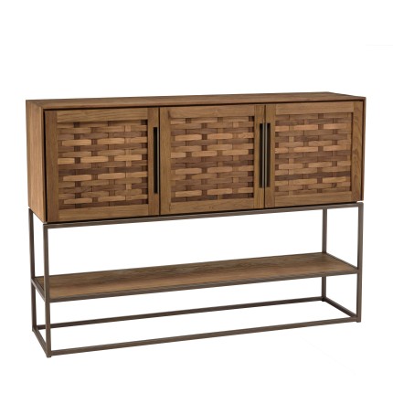 SIXTINE Recycled Teak Wood Sideboard - 3 Doors