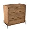 SIXTINE - Recycled Teak Wood Chest of Drawers with 3 Drawers