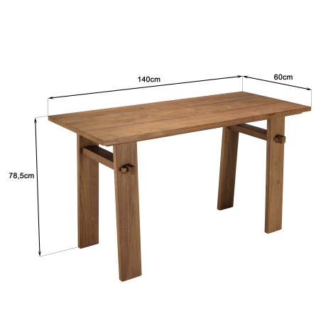 SIXTINE Desk 140x60cm in Recycled Teak Wood
