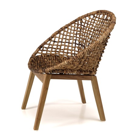 Fauteuil SIXTINE en abaca tressé