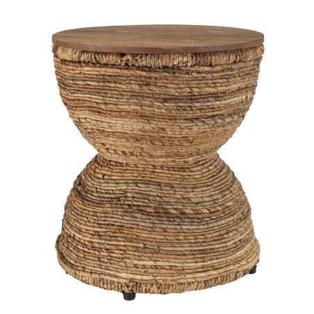 Tabouret SIXTINE en bois de teck recyclé