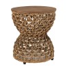 Tabouret SIXTINE en bois de teck recyclé