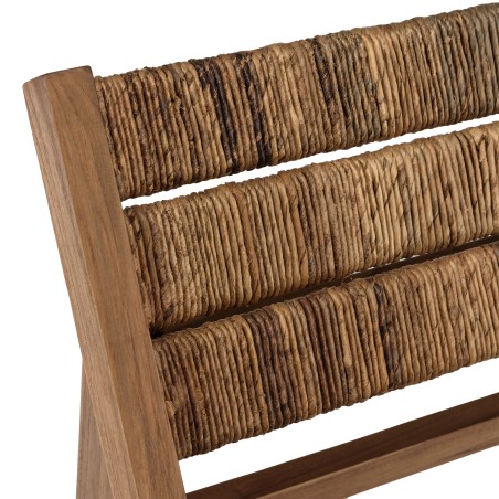 Fauteuil lounge SIXTINE en bois de teck recyclé