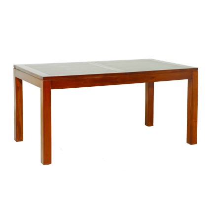 LORINE - Rectangular Dining Table in Brown with Extension, 160/200 cm