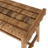 Banc naturel SIXTINE - Teck recyclé et abaca - 100x36cm