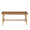 SIXTINE Bench 100x36cm - Natural Abaca Woven Seat