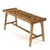 SIXTINE Bench 100x36cm - Natural Abaca Woven Seat