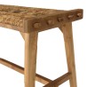 Banc naturel SIXTINE - Teck recyclé et abaca - 100x36cm