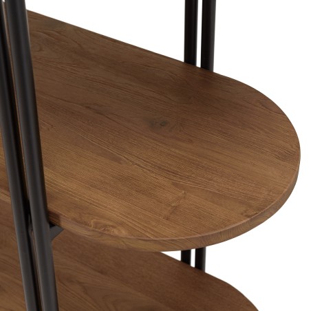 SIXTINE 4-Shelf Open Space Shelf Unit in Recycled Teak