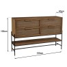 SIXTINE - 4-drawer Sideboard with 1 Shelf