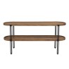 Console double plateau SIXTINE en bois de teck recyclé