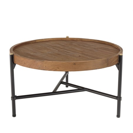 SIXTINE Round Coffee Table 58x58cm - Recycled Teak Top