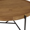 Table basse ronde SIXTINE en bois de teck recyclé