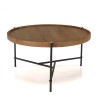 Table basse ronde SIXTINE en bois de teck recyclé