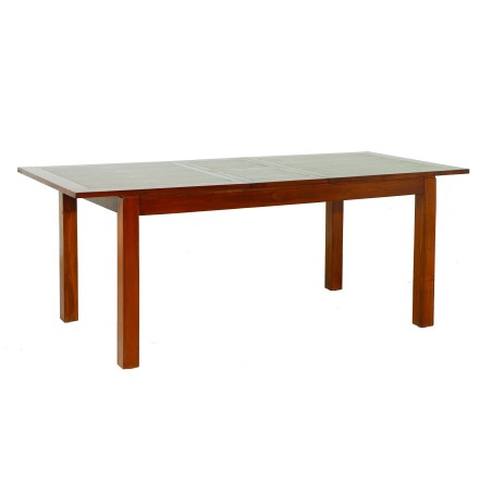 Table à manger LORINE rectangulaire marron rallonge 160/200cm
