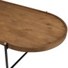Table basse ovale SIXTINE en bois de teck recyclé