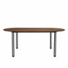 SIXTINE Oval Dining Table 200x105cm - Recycled Teak Wood Top
