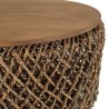 Table basse ronde SIXTINE 70x70cm en fibre de cocotier