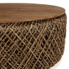 SIXTINE Round Coffee Table 100x100cm - Natural and Recycled Materials