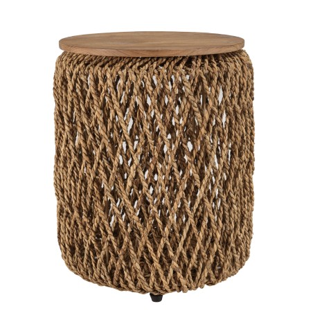 Table d'appoint ronde SIXTINE 40x40cm en fibre de cocotier