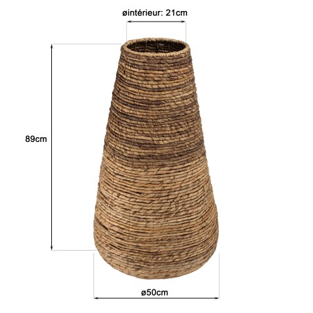 SIXTINE - Large Plant Pot in Natural Abaca Weave