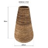 Cache pot SIXTINE - Grand modèle en abaca naturel