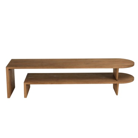 Meuble TV modulable SIXTINE en bois de teck recyclé