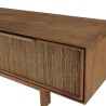 Sixtine TV Stand with 2 Drawers | Recycled Teak Wood & Natural Weave