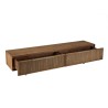 Sixtine TV Stand with 2 Drawers | Recycled Teak Wood & Natural Weave