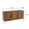 Buffet en bois de teck recyclé 3 portes SIXTINE