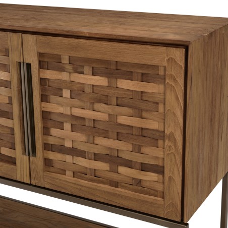 SIXTINE Recycled Teak Wood Sideboard - 3 Doors