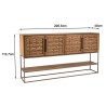 Buffet en bois de teck recyclé SIXTINE