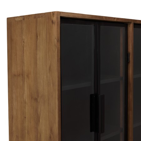 SIXTINE - Glass Door Sideboard with 6 Shelves