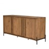 SIXTINE Sideboard - Recycled Teak Wood with Black Metal Legs