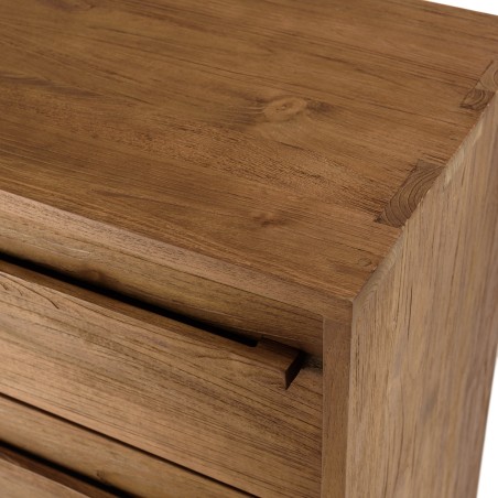 SIXTINE - Recycled Teak Wood Chest of Drawers with 3 Drawers