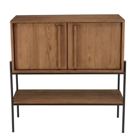 SIXTINE Sideboard - Natural Recycled Teak Wood - 2 Doors & 1 Niche