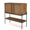 SIXTINE Sideboard - Natural Recycled Teak Wood - 2 Doors & 1 Niche