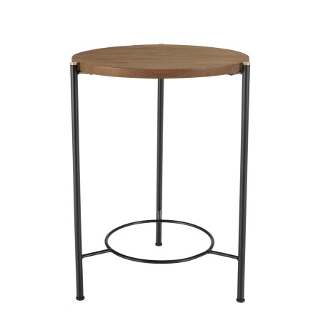 Table d'appoint ronde SIXTINE en métal noir