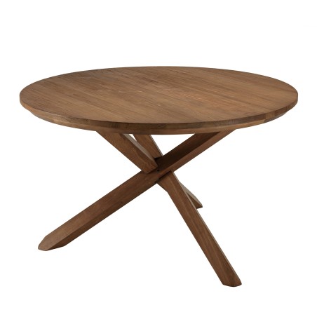 SIXTINE Round Dining Table 130x130cm - Recycled Teak Wood