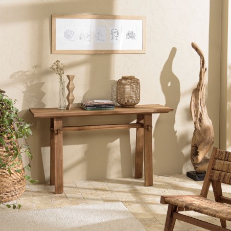 SIXTINE Console Table 140x40cm - Recycled Teak Wood