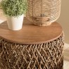 Table d'appoint ronde SIXTINE 50x50cm en fibre de cocotier