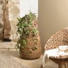 Cache pot SIXTINE - Grand modèle en abaca naturel