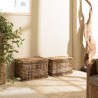 Set de 2 paniers de rangement SIXTINE en tissage naturel